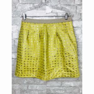 LOFT Ann Taylor | Metallic Polka Dot Mini Skirt